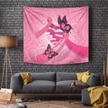 Australia Breast Cancer Awareness Month Tapestry Pink Ribbon Mix Butterflies