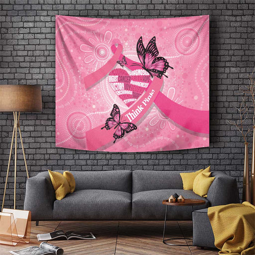 Australia Breast Cancer Awareness Month Tapestry Pink Ribbon Mix Butterflies