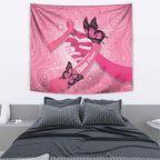 Australia Breast Cancer Awareness Month Tapestry Pink Ribbon Mix Butterflies