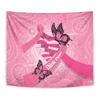 Australia Breast Cancer Awareness Month Tapestry Pink Ribbon Mix Butterflies