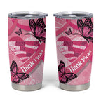 Australia Breast Cancer Awareness Month Tumbler Cup Pink Ribbon Mix Butterflies