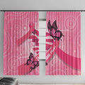 Australia Breast Cancer Awareness Month Window Curtain Pink Ribbon Mix Butterflies