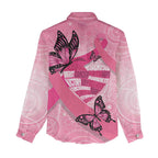 Australia Breast Cancer Awareness Month Women Casual Shirt Pink Ribbon Mix Butterflies