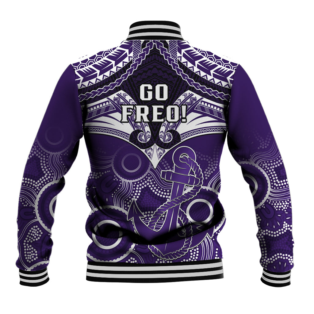Dockers Football Baseball Jacket Fremantle Aboriginal Mix Polynesian Pattern LT14