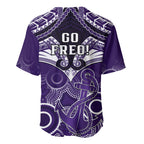 Dockers Football Baseball Jersey Fremantle Aboriginal Mix Polynesian Pattern LT14