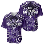 Dockers Football Baseball Jersey Fremantle Aboriginal Mix Polynesian Pattern LT14
