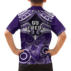Dockers Football Hawaiian Shirt Fremantle Aboriginal Mix Polynesian Pattern LT14