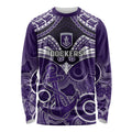 Dockers Football Long Sleeve Shirt Fremantle Aboriginal Mix Polynesian Pattern LT14