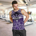 Dockers Football Men Tank Top Fremantle Aboriginal Mix Polynesian Pattern LT14
