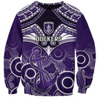 Dockers Football Sweatshirt Fremantle Aboriginal Mix Polynesian Pattern LT14