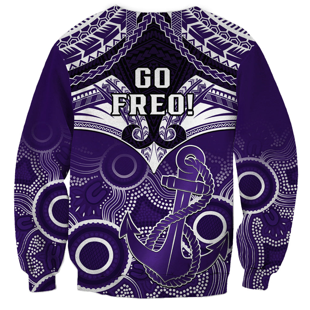 Dockers Football Sweatshirt Fremantle Aboriginal Mix Polynesian Pattern LT14