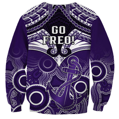 Dockers Football Sweatshirt Fremantle Aboriginal Mix Polynesian Pattern LT14