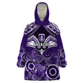 Dockers Football Wearable Blanket Hoodie Fremantle Aboriginal Mix Polynesian Pattern LT14