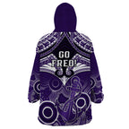 Dockers Football Wearable Blanket Hoodie Fremantle Aboriginal Mix Polynesian Pattern LT14