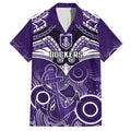 Personalised Dockers Football Hawaiian Shirt Fremantle Aboriginal Mix Polynesian Pattern LT14