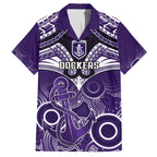 Personalised Dockers Football Hawaiian Shirt Fremantle Aboriginal Mix Polynesian Pattern LT14