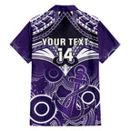 Personalised Dockers Football Hawaiian Shirt Fremantle Aboriginal Mix Polynesian Pattern LT14