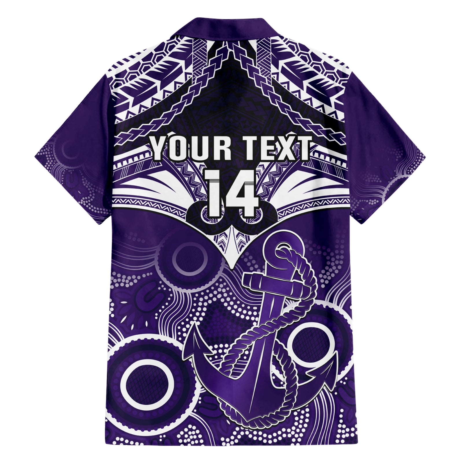 Personalised Dockers Football Hawaiian Shirt Fremantle Aboriginal Mix Polynesian Pattern LT14