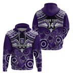 Personalised Dockers Football Hoodie Fremantle Aboriginal Mix Polynesian Pattern LT14