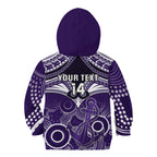 Personalised Dockers Football Kid Hoodie Fremantle Aboriginal Mix Polynesian Pattern LT14