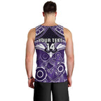 Personalised Dockers Football Men Tank Top Fremantle Aboriginal Mix Polynesian Pattern LT14