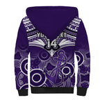 Personalised Dockers Football Sherpa Hoodie Fremantle Aboriginal Mix Polynesian Pattern LT14