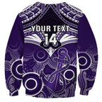 Personalised Dockers Football Sweatshirt Fremantle Aboriginal Mix Polynesian Pattern LT14