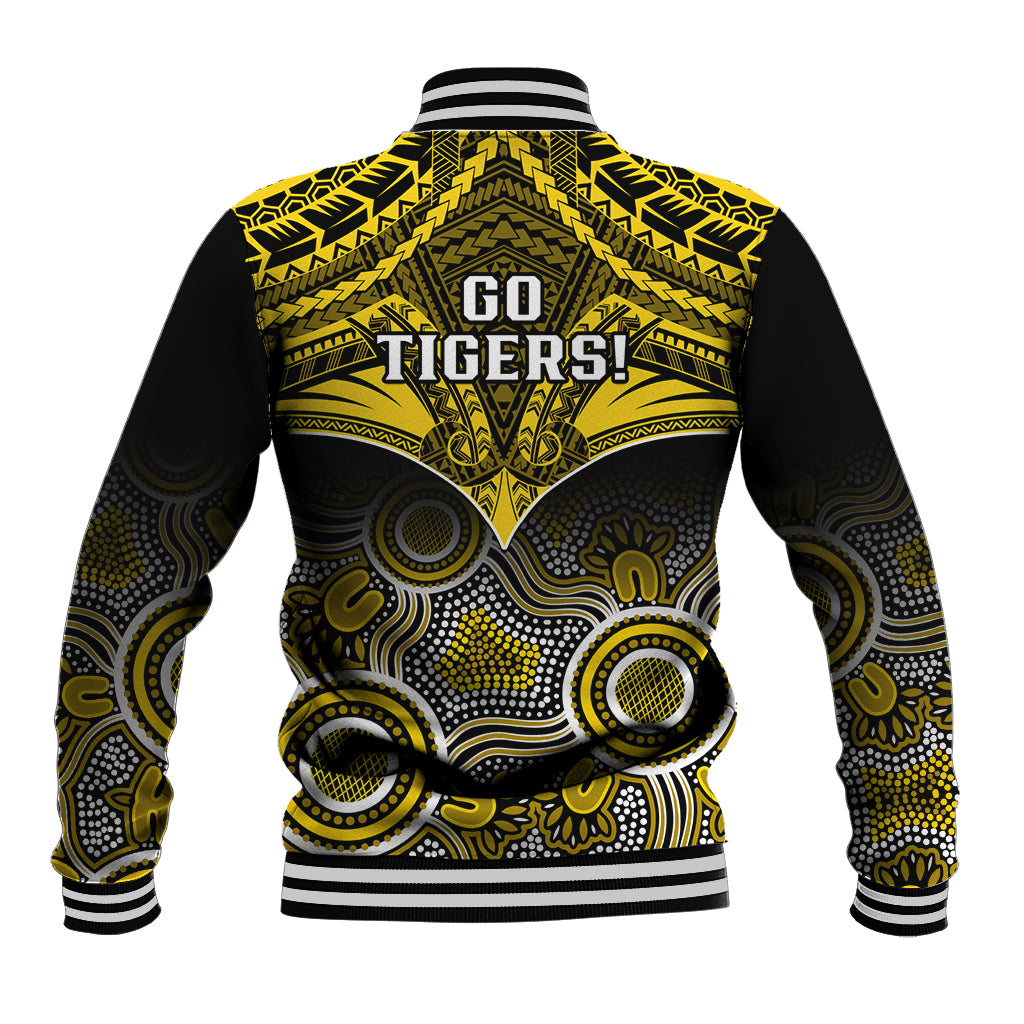 Richmond Football Baseball Jacket Tigers Aboriginal Mix Polynesian Pattern LT14