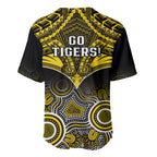 Richmond Football Baseball Jersey Tigers Aboriginal Mix Polynesian Pattern LT14