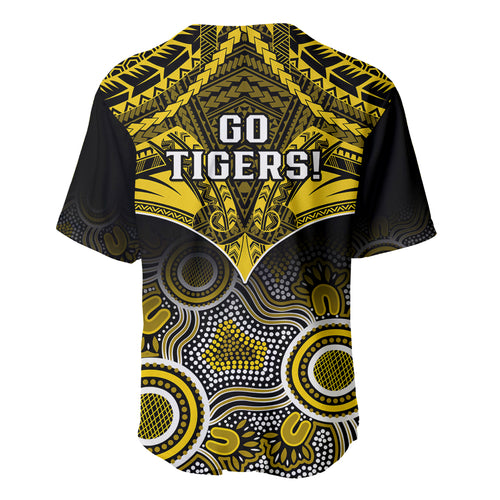 Richmond Football Baseball Jersey Tigers Aboriginal Mix Polynesian Pattern LT14