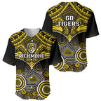 Richmond Football Baseball Jersey Tigers Aboriginal Mix Polynesian Pattern LT14