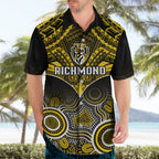 Richmond Football Hawaiian Shirt Tigers Aboriginal Mix Polynesian Pattern LT14