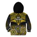 Richmond Football Kid Hoodie Tigers Aboriginal Mix Polynesian Pattern LT14