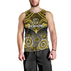 Richmond Football Men Tank Top Tigers Aboriginal Mix Polynesian Pattern LT14