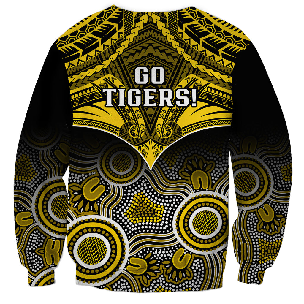 Richmond Football Sweatshirt Tigers Aboriginal Mix Polynesian Pattern LT14