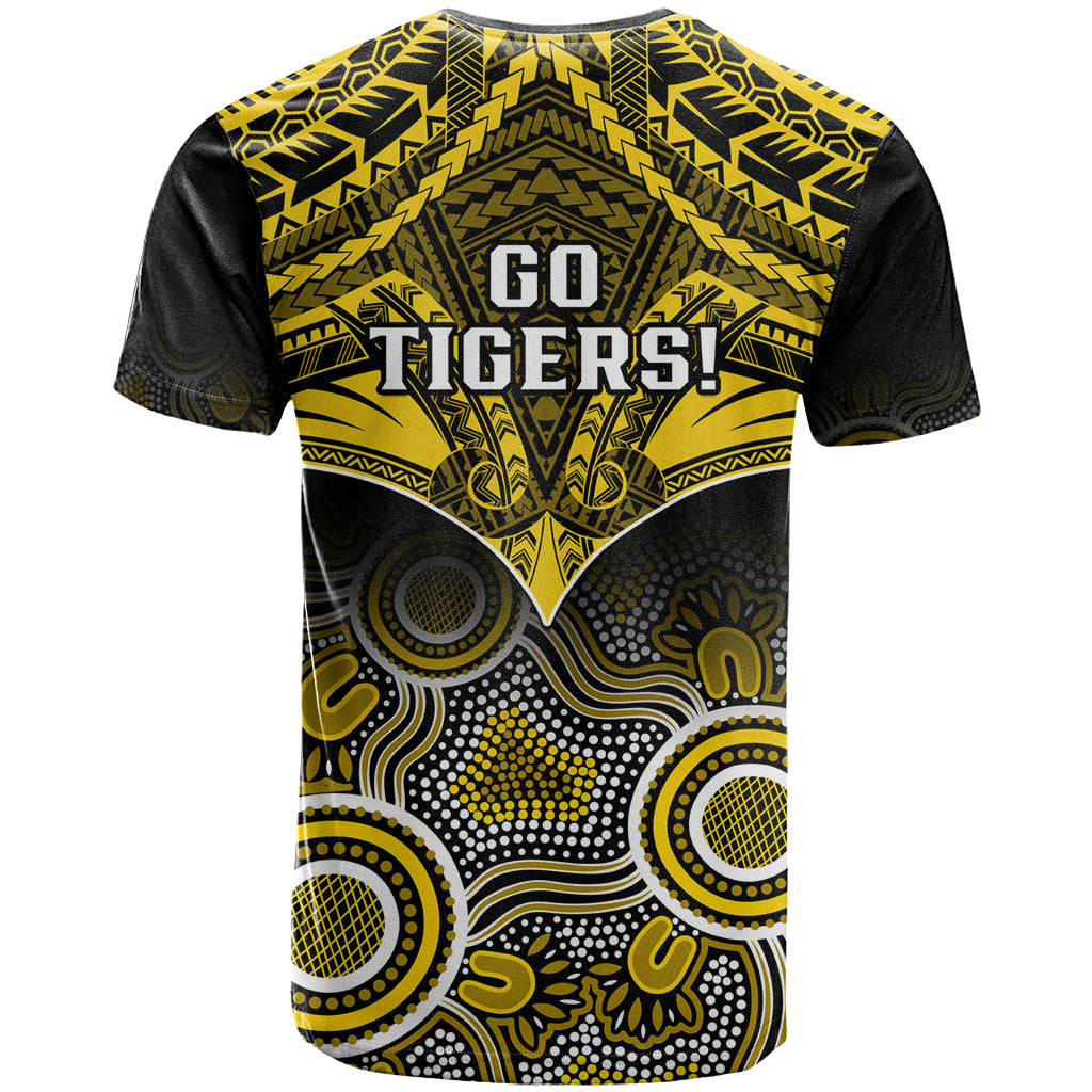 Richmond Football T Shirt Tigers Aboriginal Mix Polynesian Pattern LT14
