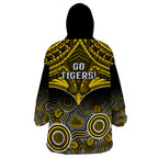 Richmond Football Wearable Blanket Hoodie Tigers Aboriginal Mix Polynesian Pattern LT14