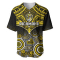 Personalised Richmond Football Baseball Jersey Tigers Aboriginal Mix Polynesian Pattern LT14