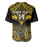 Personalised Richmond Football Baseball Jersey Tigers Aboriginal Mix Polynesian Pattern LT14