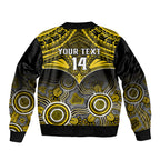 Personalised Richmond Football Bomber Jacket Tigers Aboriginal Mix Polynesian Pattern LT14