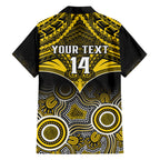 Personalised Richmond Football Hawaiian Shirt Tigers Aboriginal Mix Polynesian Pattern LT14