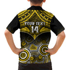 Personalised Richmond Football Hawaiian Shirt Tigers Aboriginal Mix Polynesian Pattern LT14