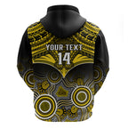 Personalised Richmond Football Hoodie Tigers Aboriginal Mix Polynesian Pattern LT14