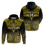 Personalised Richmond Football Hoodie Tigers Aboriginal Mix Polynesian Pattern LT14