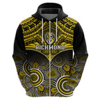 Personalised Richmond Football Hoodie Tigers Aboriginal Mix Polynesian Pattern LT14