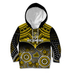Personalised Richmond Football Kid Hoodie Tigers Aboriginal Mix Polynesian Pattern LT14