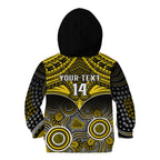 Personalised Richmond Football Kid Hoodie Tigers Aboriginal Mix Polynesian Pattern LT14