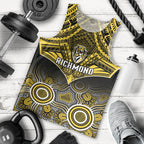 Personalised Richmond Football Men Tank Top Tigers Aboriginal Mix Polynesian Pattern LT14