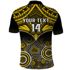 Personalised Richmond Football Polo Shirt Tigers Aboriginal Mix Polynesian Pattern LT14