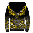 Personalised Richmond Football Sherpa Hoodie Tigers Aboriginal Mix Polynesian Pattern LT14